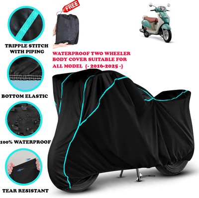 SThanaveX Waterproof Two Wheeler Cover for Suzuki(New Access 125, Black)