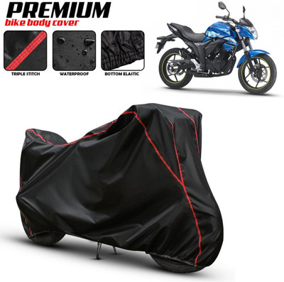 Car Life Waterproof Two Wheeler Cover for Suzuki(Access, Black, Red)