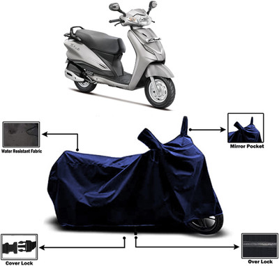 Amexride Two Wheeler Cover for Hero(Duet VX 110CC, Blue)