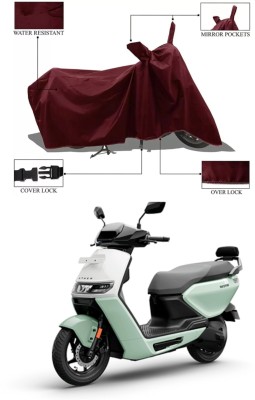 RAQTRO Two Wheeler Cover for Ather(Electric Scooter, Maroon)