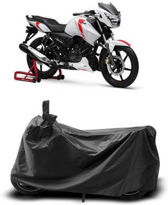 AASHTIK MART Two Wheeler Cover for TVS(Apache RTR 160, Black)