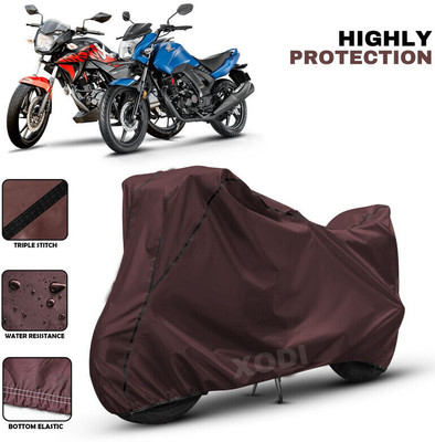xodi Waterproof Two Wheeler Cover for Honda(CBZ, Maroon, Black)