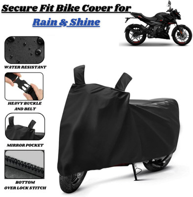 Delphinium Waterproof Two Wheeler Cover for Bajaj(Pulsar N160, Black)