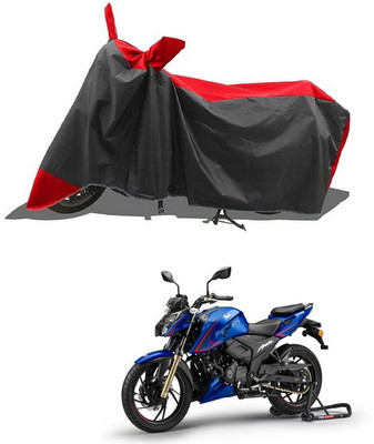 PAGORA Waterproof Two Wheeler Cover for TVS(Apache RTR 200, Red, Black)