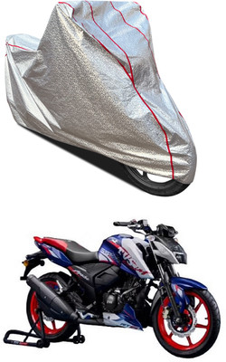 PAGORA Waterproof Two Wheeler Cover for TVS(Apache RTR 165 RP, Silver)
