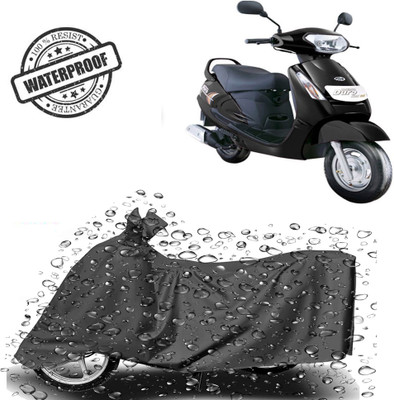 ROYAL AUTO MART Waterproof Two Wheeler Cover for Mahindra(Duro DZ, Grey)