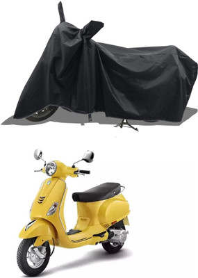 Romeiz Waterproof Two Wheeler Cover for Vespa(Urban Club BS6, Black)