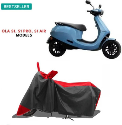 smwzxyu Waterproof Two Wheeler Cover for Ola(Scooty, Red, Black)