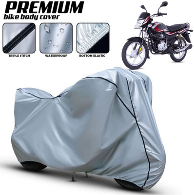 Shiv Kanha Waterproof Two Wheeler Cover for Bajaj(Platina, Silver)