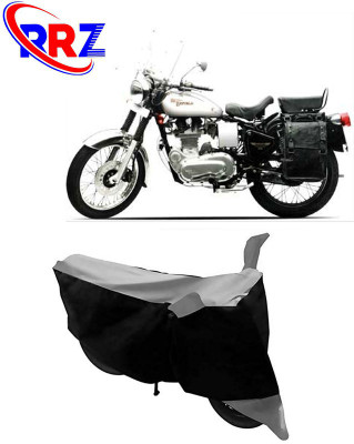 RRZ Waterproof Two Wheeler Cover for Royal Enfield(Machismo 500, Black, Grey)
