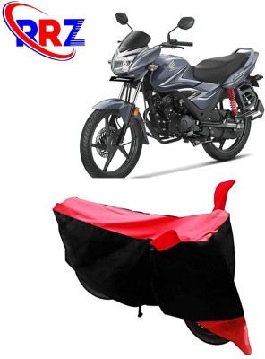 RRZ Waterproof Two Wheeler Cover for Honda(CB Shine, Black, Red)