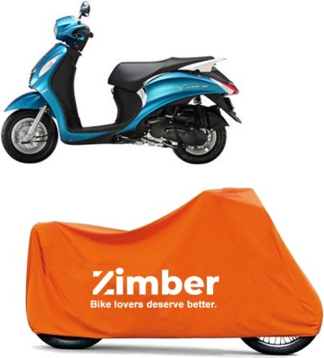 ENTIRELY ELITE Two Wheeler Cover for Yamaha(Fascino, Orange)