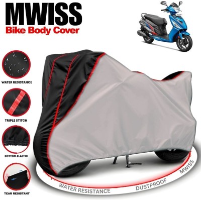 Mwiss Waterproof Two Wheeler Cover for Hero(Maestro Edge, Silver, Black)