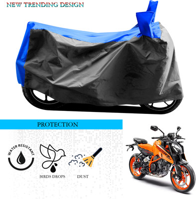 ANTHUB Waterproof Two Wheeler Cover for KTM(Duke 390, Grey, Blue)