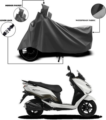 SEBONGO Waterproof Two Wheeler Cover for Suzuki(Burgman Street, Grey)