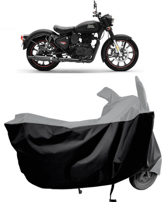 Amexride Two Wheeler Cover for Royal Enfield(Classic Stealth Black BS6, Multicolor)