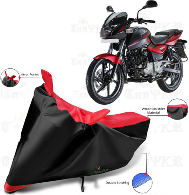 sowelar Waterproof Two Wheeler Cover for Bajaj(Pulsar, Red, Black)