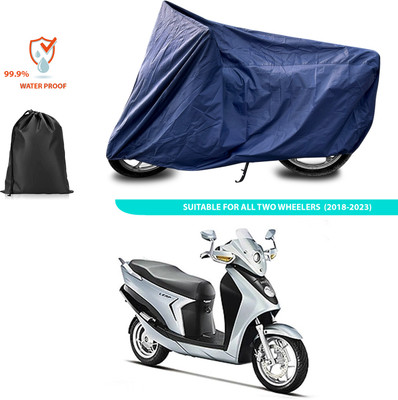 GOSHIV-car and bike accessories Waterproof Two Wheeler Cover for Hero(Leap Hybrid SES BS6, Blue)