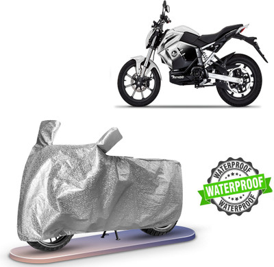 Autoinnovation Waterproof Two Wheeler Cover for Revolt, Universal For Bike(RV 400, Silver)