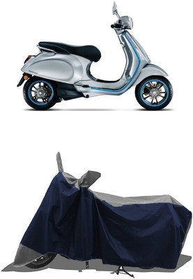 SUGASHRI Waterproof Two Wheeler Cover for Vespa(Piaggio Elettrica, Grey, Blue)