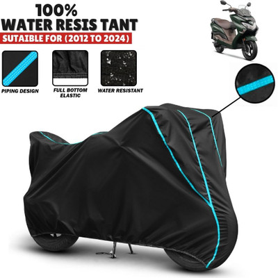 Mwiss Waterproof Two Wheeler Cover for Suzuki(Burgman Street 125, Black, Blue)