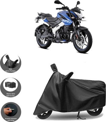 HWSXQAE Waterproof Two Wheeler Cover for Universal For Bike(Pulsar NS200, Black)