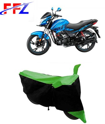 FFZ Two Wheeler Cover for Hero(Glamour FI, Black, Green)