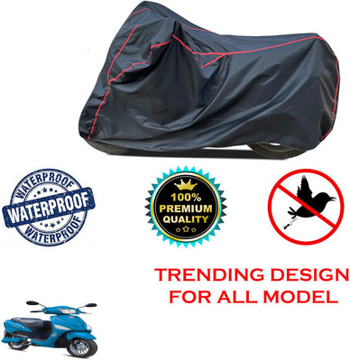 THE REAL ARV Waterproof Two Wheeler Cover for Hero(Electric, Black)