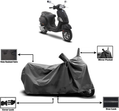 Amexride Two Wheeler Cover for Vespa(SXL 125 BS6, Grey)