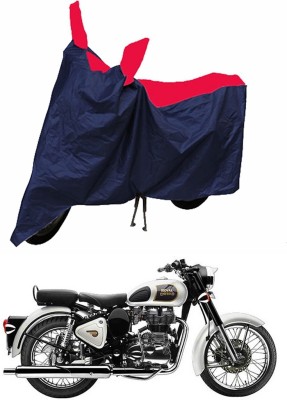 Mdstar Waterproof Two Wheeler Cover for Royal Enfield(Classic 350, Red, Blue)