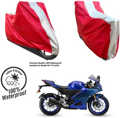 AUTOCAD Waterproof Two Wheeler Cover for Hero(HF Dawn BS6, Silver, Red)