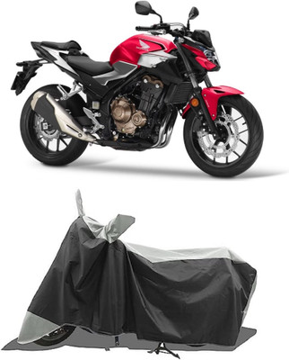 GROFATIK Two Wheeler Cover for Honda(CB 500, White)