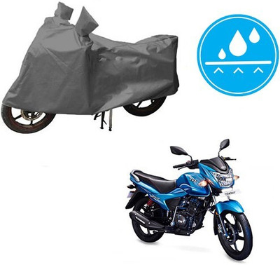 DeepShakshi AUTOMOTIVE Waterproof Two Wheeler Cover for TVS(Victor New, Grey)