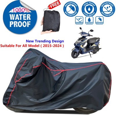 AutoGalaxy Waterproof Two Wheeler Cover for Ampere(Zeal, Black)