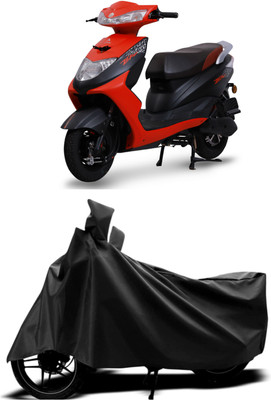 Mdstar Waterproof Two Wheeler Cover for Ampere(Zeal, Black)