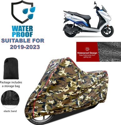 PAGORA Waterproof Two Wheeler Cover for Suzuki(Burgman Electric, Yellow)