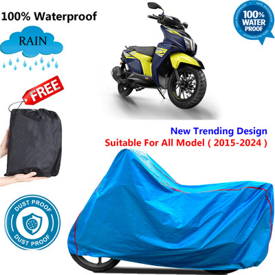OliverX Waterproof Two Wheeler Cover for TVS(Ntorq 125, Blue)