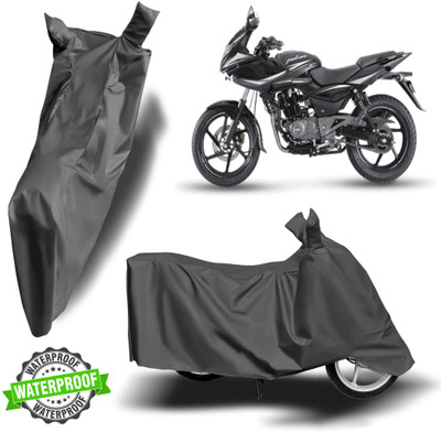 Autoinnovation Waterproof Two Wheeler Cover for Bajaj(Pulsar 220F, Grey)