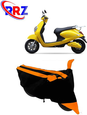 RRZ Waterproof Two Wheeler Cover for Techo Electra(Emerge, Black, Orange)
