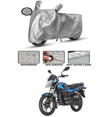 Ascension Waterproof Two Wheeler Cover for Bajaj(Platina 110 H-Gear, Silver)