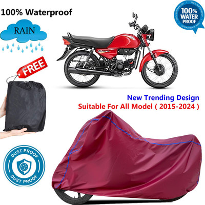 AutoGalaxy Waterproof Two Wheeler Cover for Hero(HF Dawn BS6, Maroon)