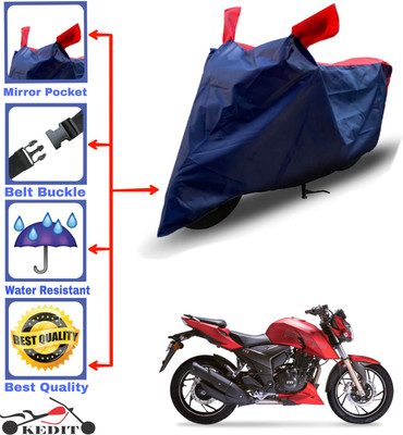 AASHTIK MART Two Wheeler Cover for TVS(Apache RTR 200, Red, Blue)