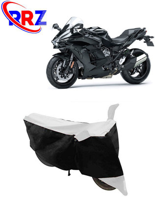 RRZ Waterproof Two Wheeler Cover for Kawasaki(Ninja H2, Black, White)