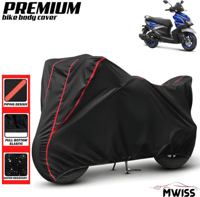 Mwiss Waterproof Two Wheeler Cover for Yamaha(RayZR 125, Black, Red)