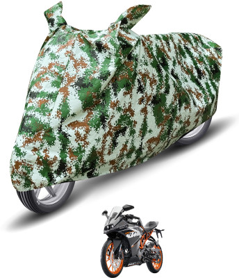 MOCKHE Waterproof Two Wheeler Cover for KTM(RC 390, Green)