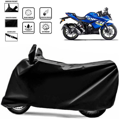 ANTHUB Waterproof Two Wheeler Cover for Suzuki(Gixxer SF, Black)