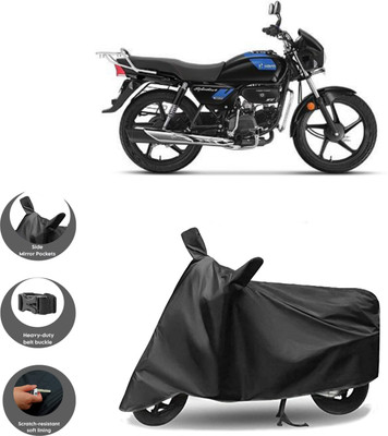 HWSXQAE Waterproof Two Wheeler Cover for Hero(Splendor, Black)