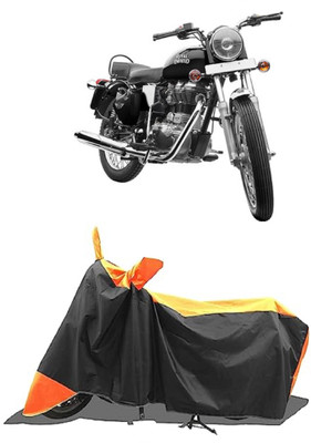 GROFATIK Two Wheeler Cover for Royal Enfield(Bullet 350 Twinspark, Orange)