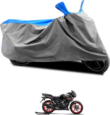 GOSHIV-car and bike accessories Waterproof Two Wheeler Cover for TVS(Apache, Grey, Blue)