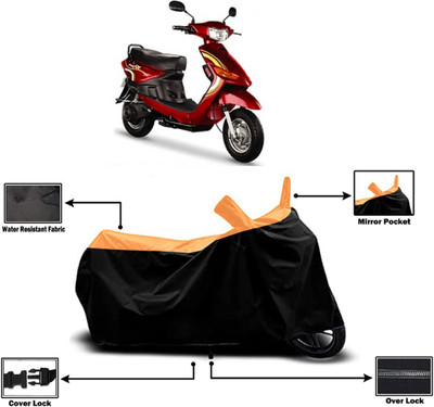 Amexride Two Wheeler Cover for Indus(Yo Spark, Orange)